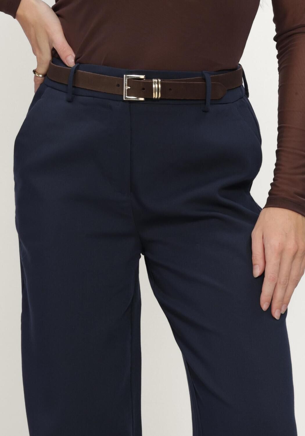 Donkerblauwe FREEBIRD Pantalon LOLANI WIDE - large