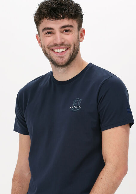 BLS HAFNIA T-shirt MINI OUTLINE LOGO T-SHIRT Bleu fonc&eacute; - large