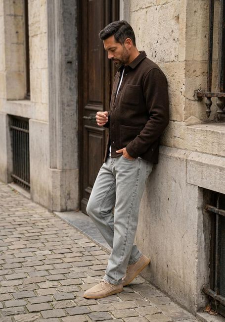 LES DEUX Surchemise JASON SOLID WOOL OVERSHIRT en marron - large