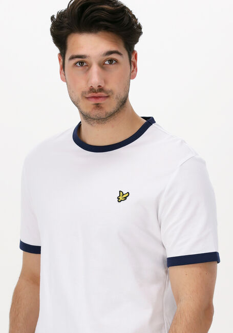 LYLE & SCOTT T-shirt RINGER T-SHIRT en blanc - large
