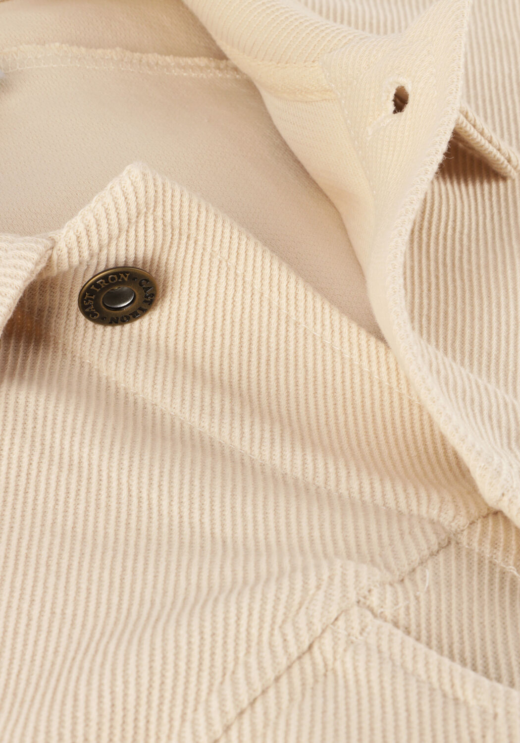 Beige CAST IRON Jack BUTTON JACKET TWILL - large