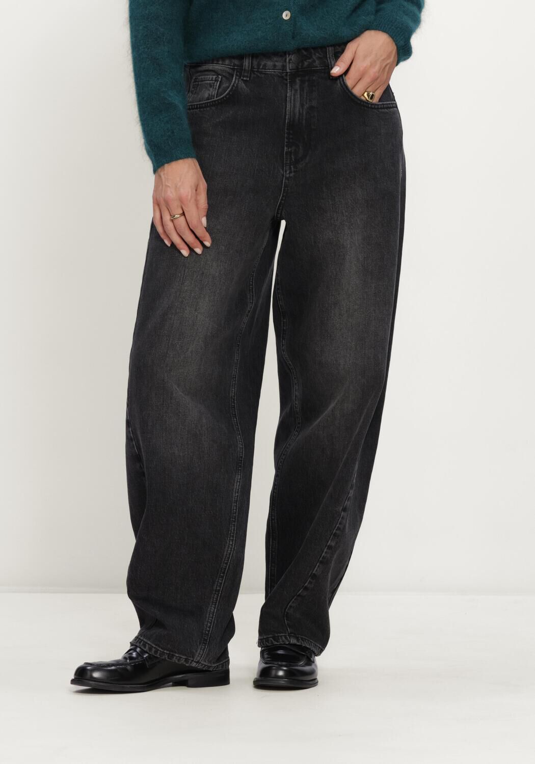 STUDIO ANNELOES Pantalon large Frenkie balloon trousers en noir - large
