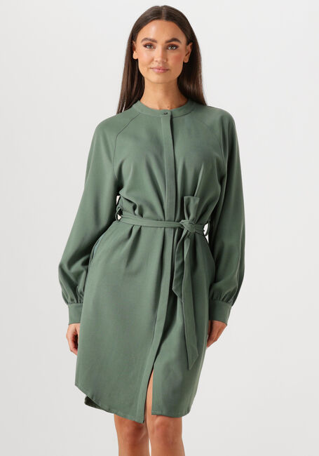 ANOTHER LABEL Mini robe DENICE DRESS L/S en vert - large