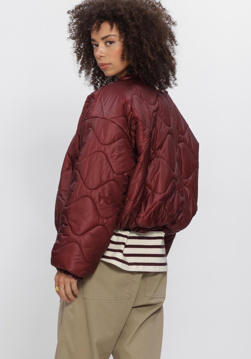 PENN & INK Veste matelass&eacute; W26C387 Bordeaux - large