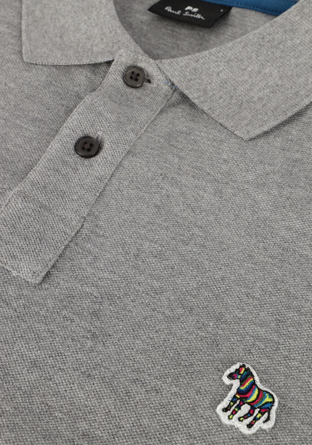 Grijze PS PAUL SMITH Polo MENS SLIM FIT SS POLO SHIRT ZEBRA - large