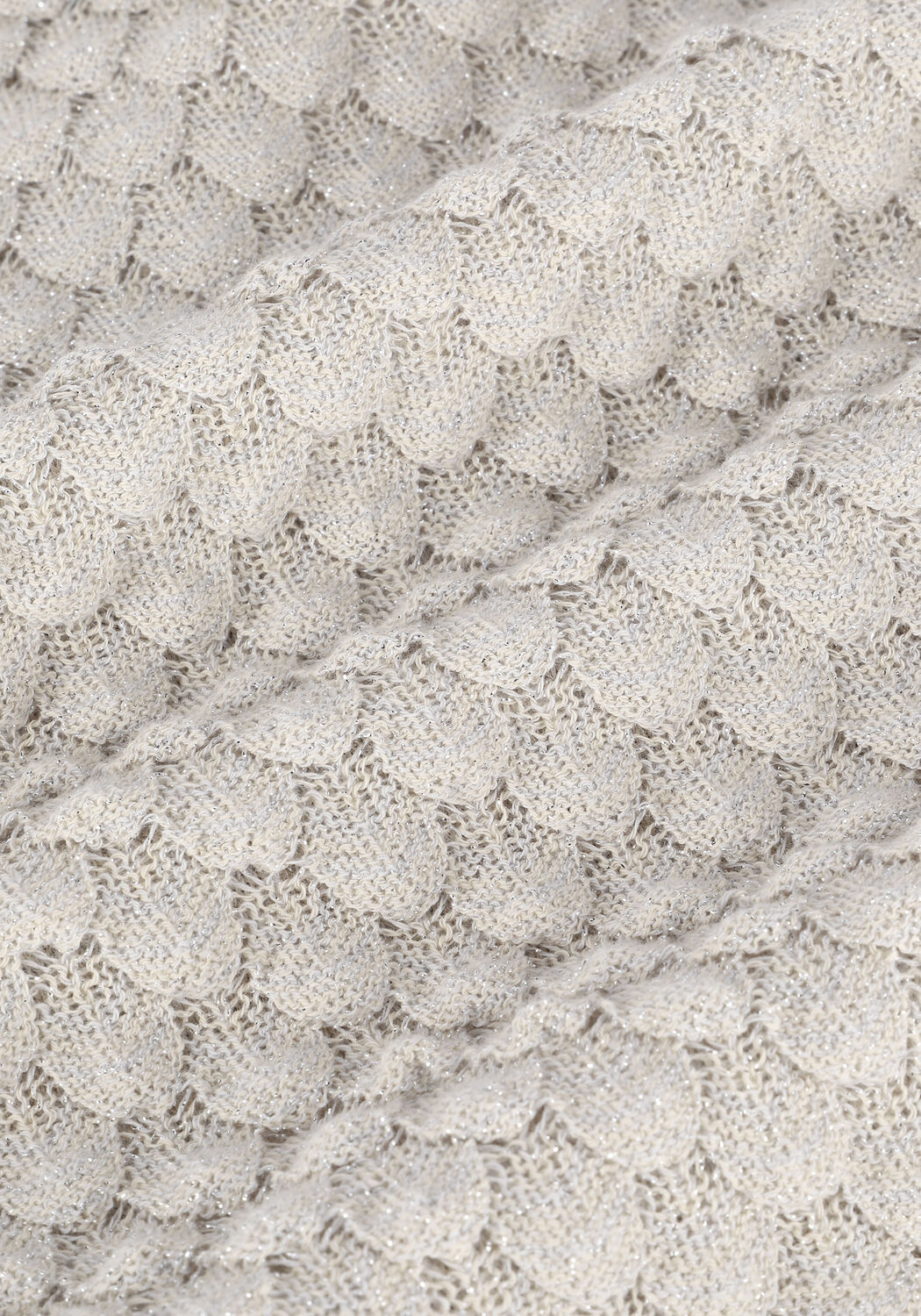 SUMMUM Haut SHORT SLEEVE SWEATER COTTON SH en beige - large