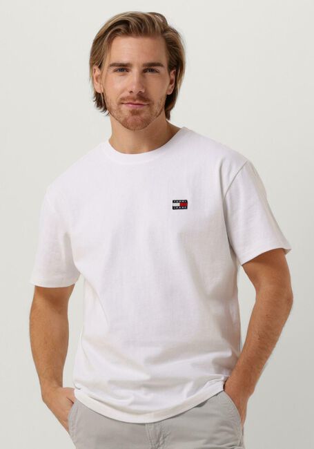 Witte TOMMY JEANS T-shirt TJM CLSC TOMMY XS BADGE TEE | Omoda