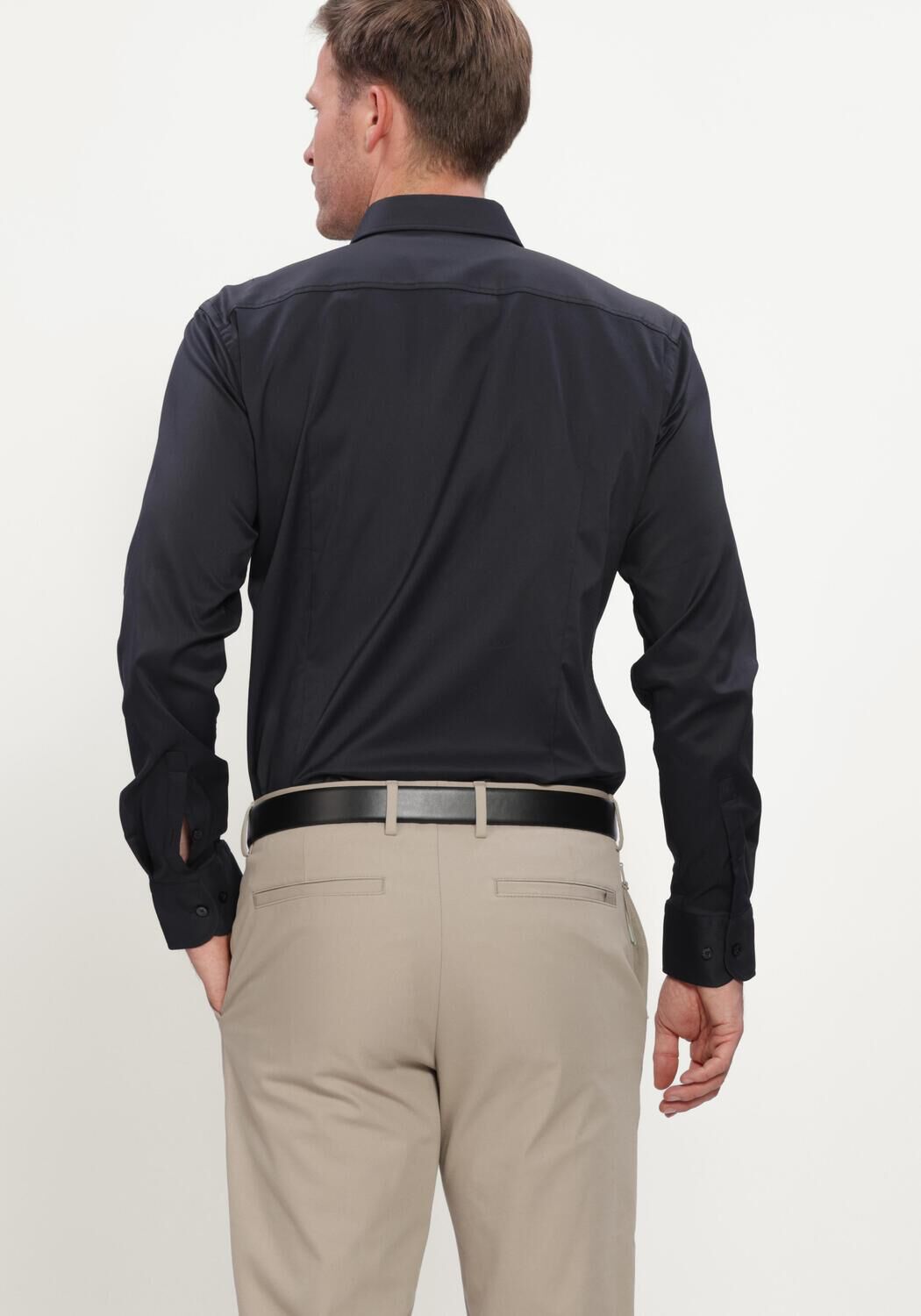 Donkerblauwe BOSS BLACK Klassiek overhemd P-HANK-KENT-C1-222 - large