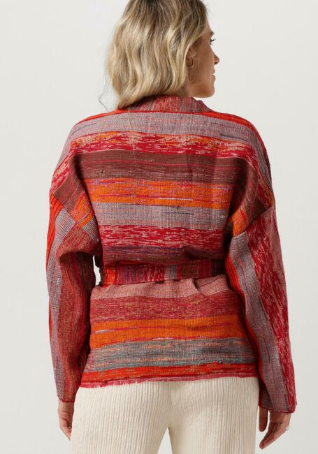 SISSEL EDELBO Kimono UNA JACKET WOVEN BLANKET en rouge - large