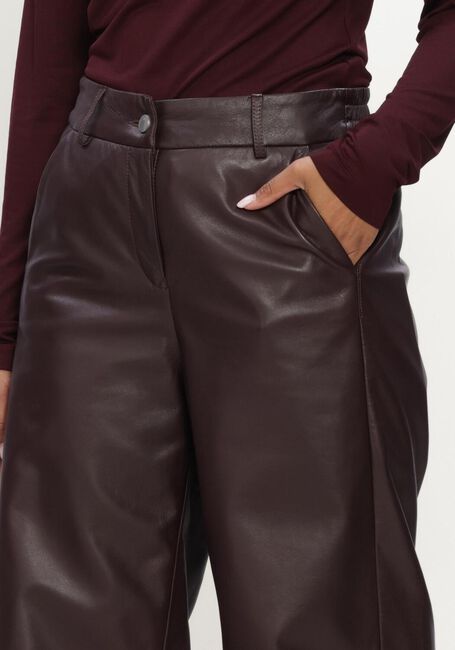 Bordeaux STUDIO AR Wijde broek DAVINA SHEEP SOFT WAXED - large