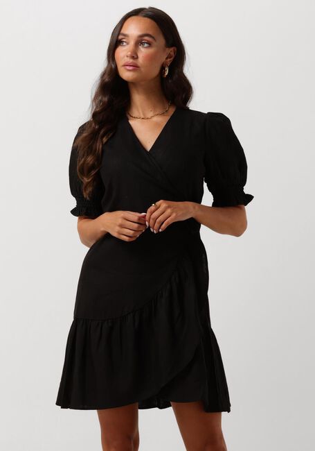 Y.A.S. Mini robe YASFLAXY SS WRAP DRESS en noir - large