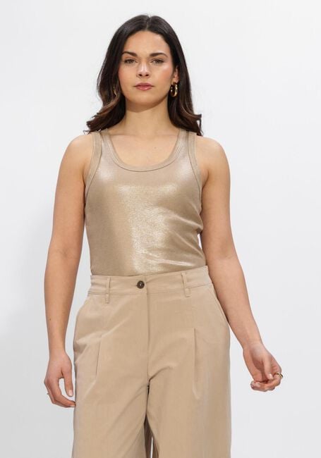 Beige SUMMUM Top RIB TANKTOP COTTON RIB - large