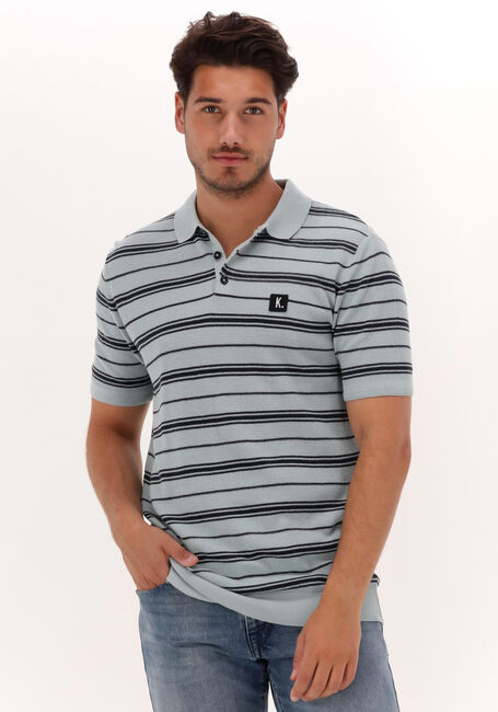 KULTIVATE Polo PL KONOS STRIPES Bleu clair - large