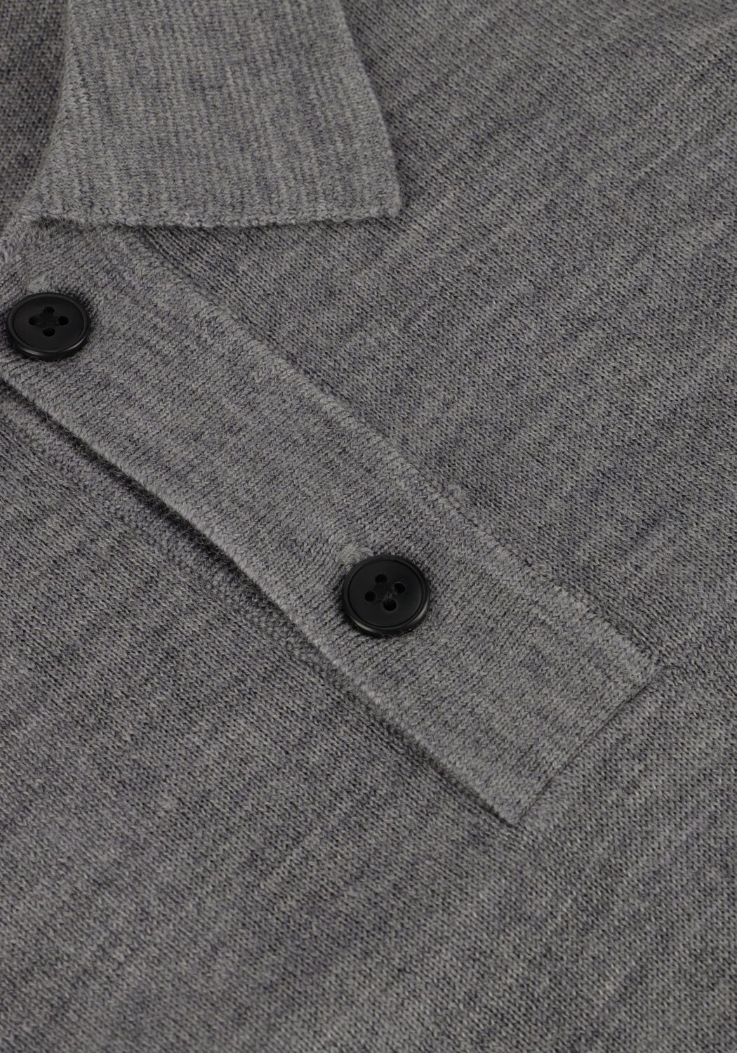 SELECTED MEN Pull SLHTRAY LS KNIT MERINO POLO en gris - large