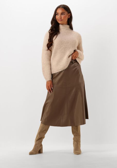 BRUUNS BAZAAR Jupe midi VEGANI IMMA SKIRT en marron - large