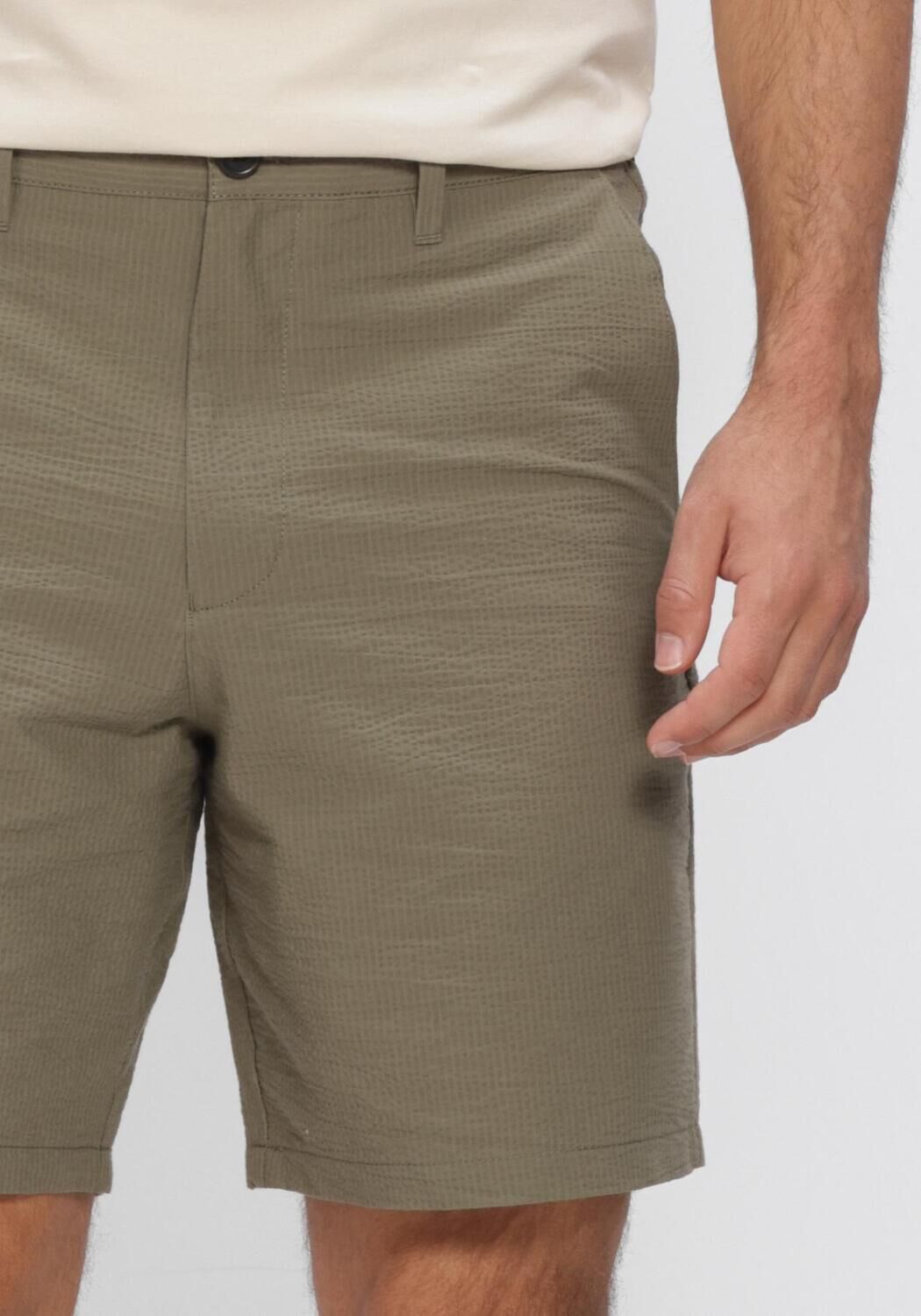 Groene SELECTED MEN Broeken/jumpsuits SLHREGULAR-KARL SEERSUCKER  SHORTS NOOS - large