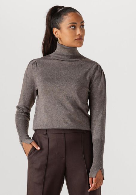 NUKUS Col roulé SYLVIA PULLOVER LUREX en taupe - large