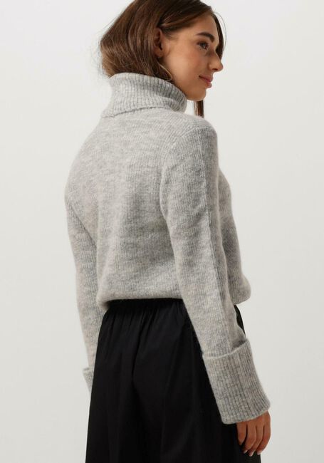 Lichtgrijze SELECTED WOMEN Coltrui SLFSIA RAS LS KNIT ROLLNECK - large
