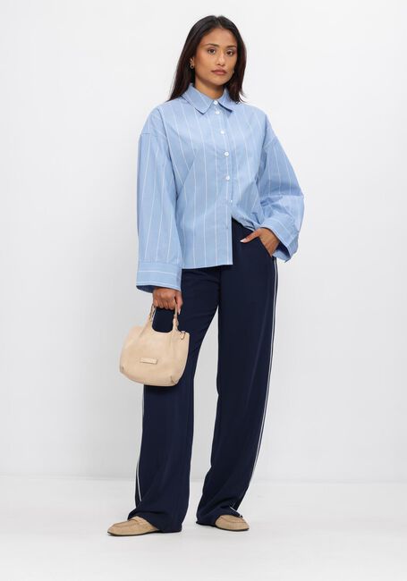 Blauwe CATWALK JUNKIE  DOUBLE PLACKET BLOUSE - large