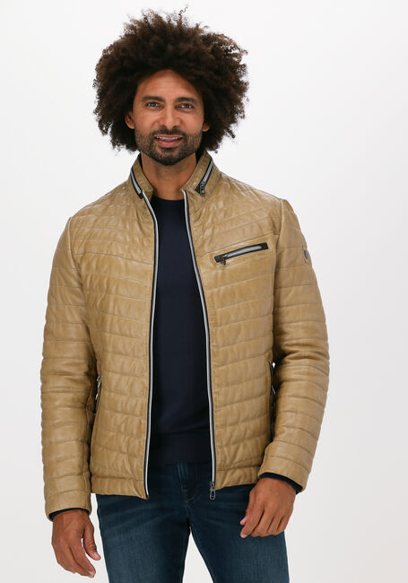MILESTONE Veste en cuir DAMIANO Sable - large