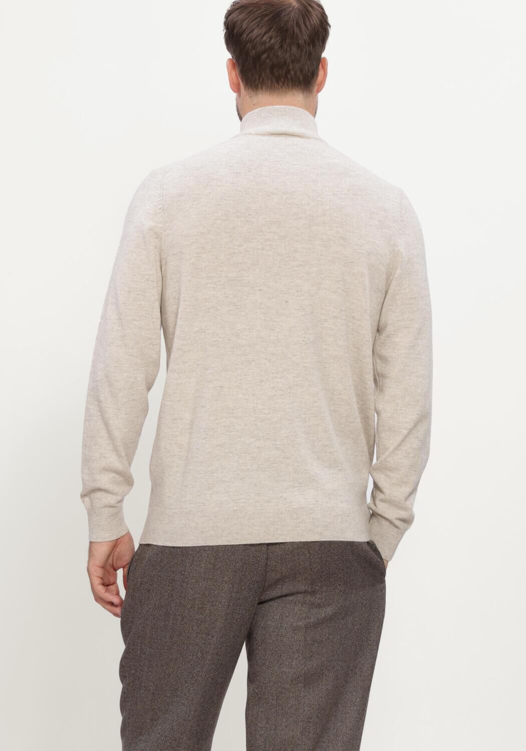 Beige PROFUOMO Trui NEW WOOL BLEND - large