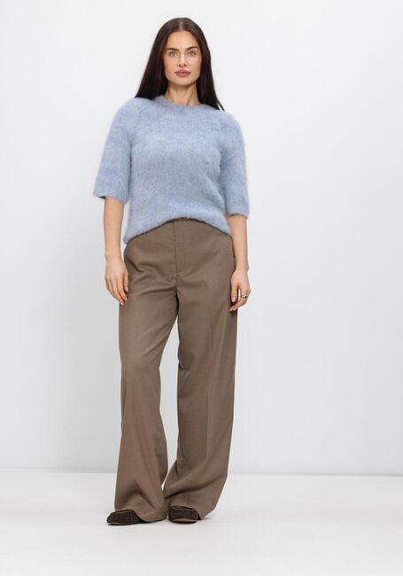 SECOND FEMALE KARLA KNIT SS O-NECK Pulls & Gilets Bleu clair - large