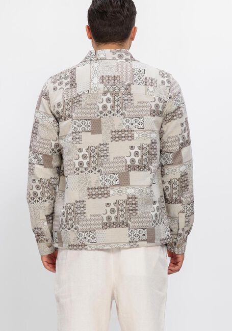 Beige LES DEUX  LAYTON PATCHWORK JACQUARD OVERSHIRT - large