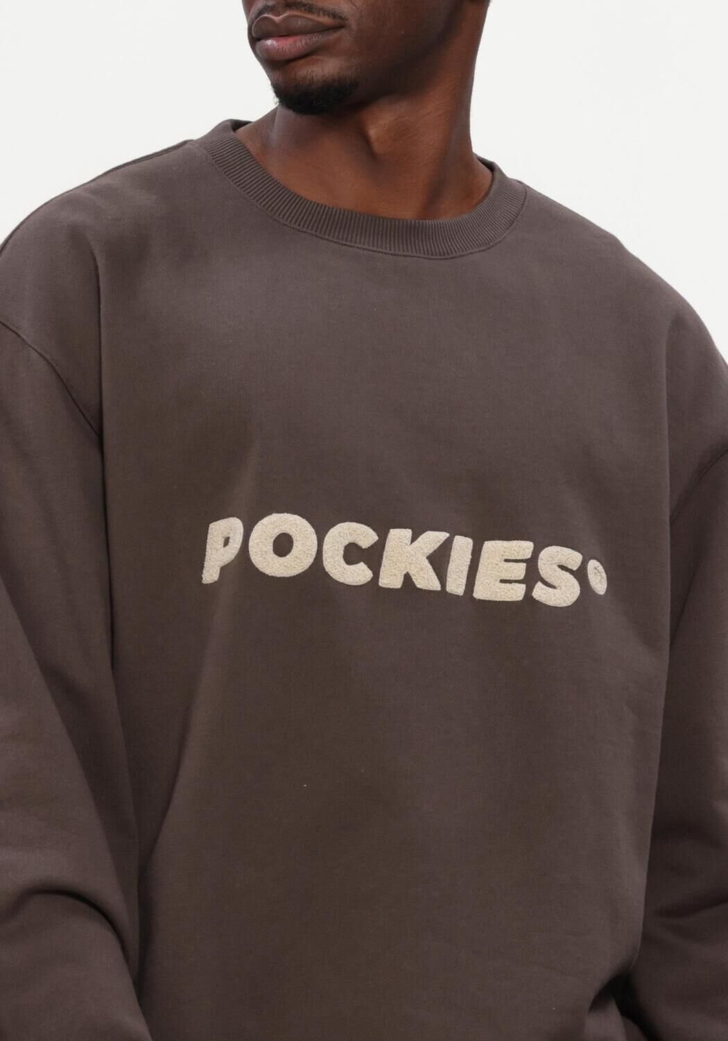 POCKIES Chandail SHEPHERD CREW en marron - large