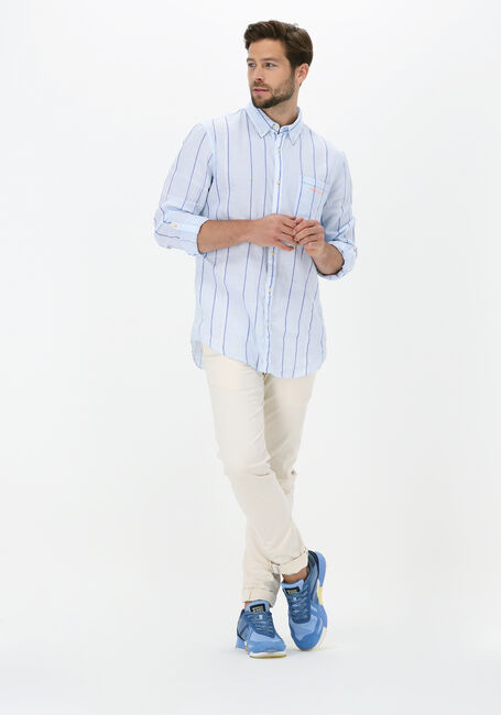 Blauwe SCOTCH & SODA Casual overhemd REGULAR FIT - YARN DYED COTTON-LINEN BLEND SHIRT - large