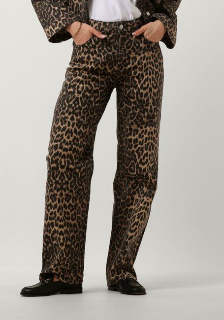 Bruine NEO NOIR Broeken/jumpsuits SIMONA LEOPARD PANTS - large