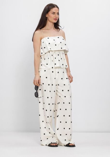 Witte SECOND FEMALE Broeken/jumpsuits SALLIY TROUSERS - large