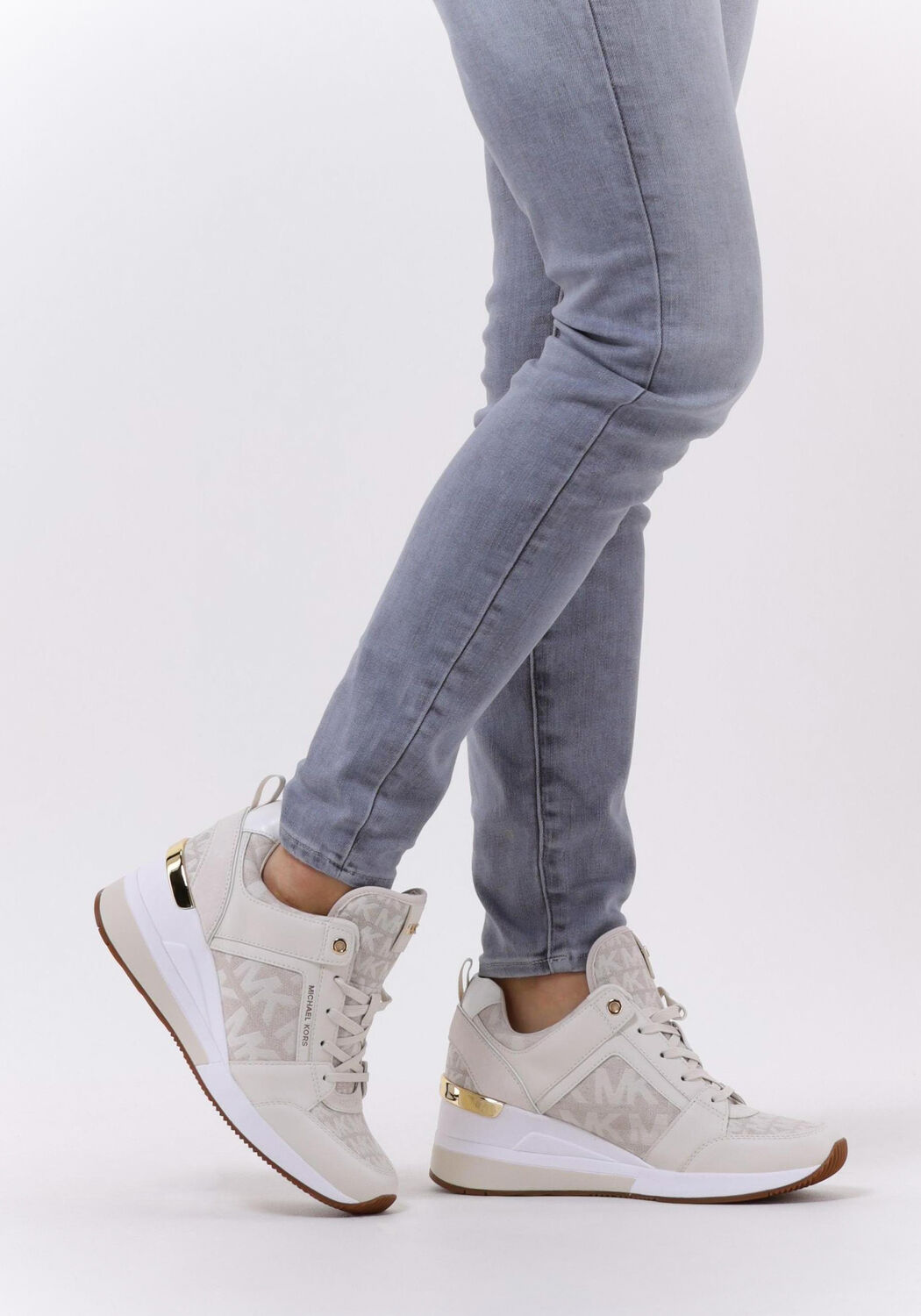 MICHAEL KORS Baskets montantes GEORGIE TRAINER en blanc - large