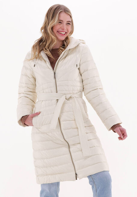 Creme MICHAEL KORS Gewatteerde jas LONG FITTED PUFFER - large
