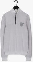 PME LEGEND Pull HALF ZIP COLLAR COTTON PLATED Gris clair