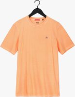SCOTCH & SODA T-shirt GARMENT-DYED CREWNECK TEE WITH EMBROIDERY LOGO en orange