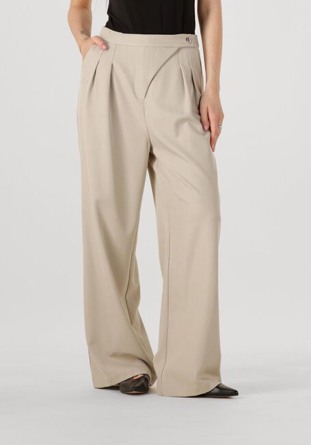 NEO NOIR Pantalon large ZALKA EYELET PANTS en beige - large