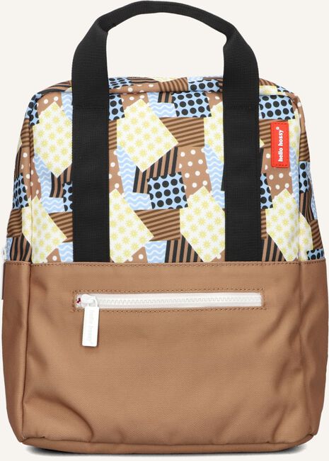 Bruine HELLO HOSSY Rugtas PATCHWORK Bruine HELLO HOSSY Rugtas PATCHWORK - large