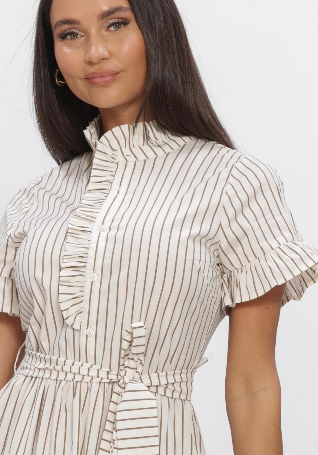 NEO NOIR NELLIE WIDE STRIPE DRESS Robes en beige - large