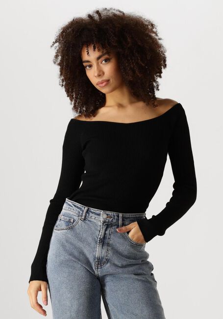 CATWALK JUNKIE RIB V-NECK KNIT Hauts & T-shirts en noir - large