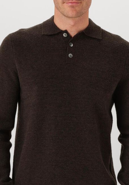 PROFUOMO Polo POLO LS SNOW en marron - large