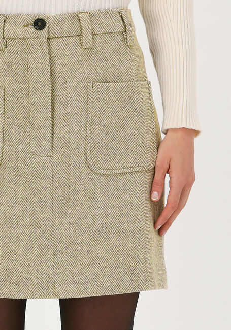 Beige VANILIA Minirok NATURAL WOOL SKIRT - large