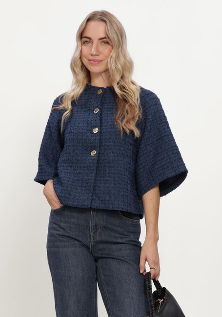 Donkerblauwe NEO NOIR Jack ROSELLA BOUCLE MINI JACKET - large