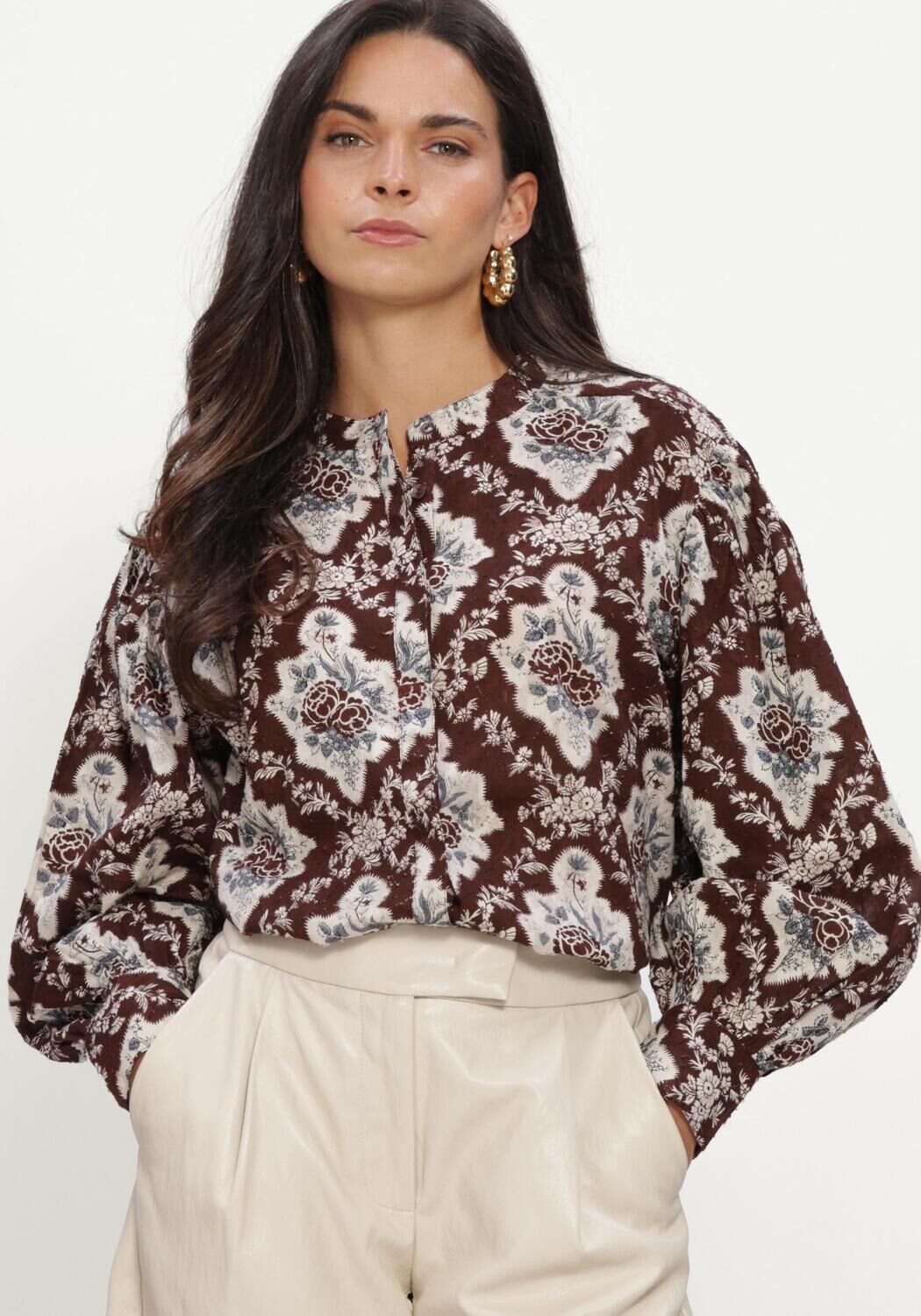 Bruine ANTIK BATIK  IRENE BLOUSE - large