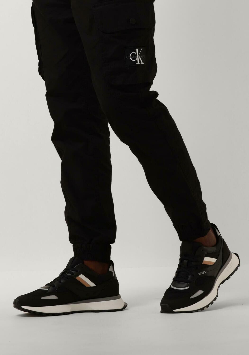 BOSS Baskets basses JONAH RUNN en noir - large