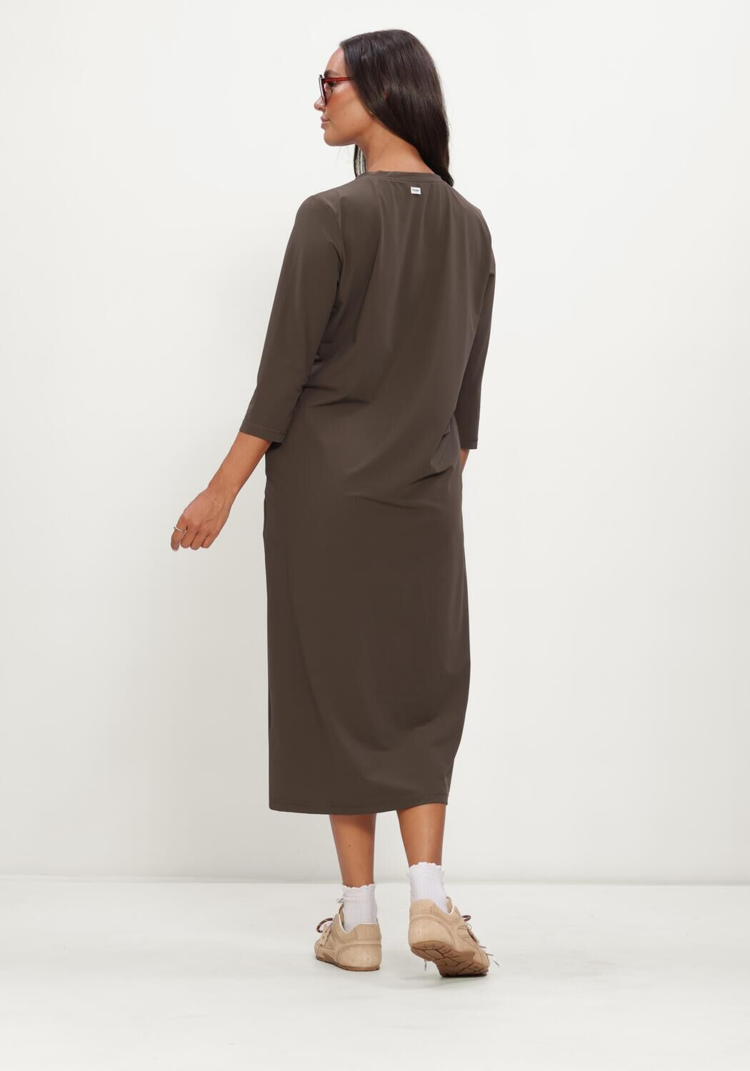 PENN & INK Robe midi W26M-BLAKE Olive - large