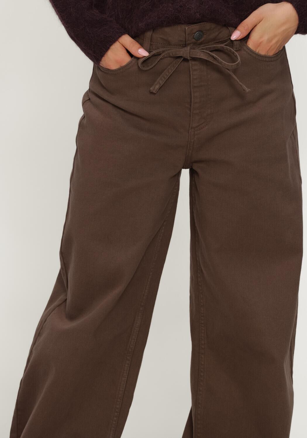 MODSTR&Ouml;M ISOLDEMD DYE PANTS Pantalons en marron - large