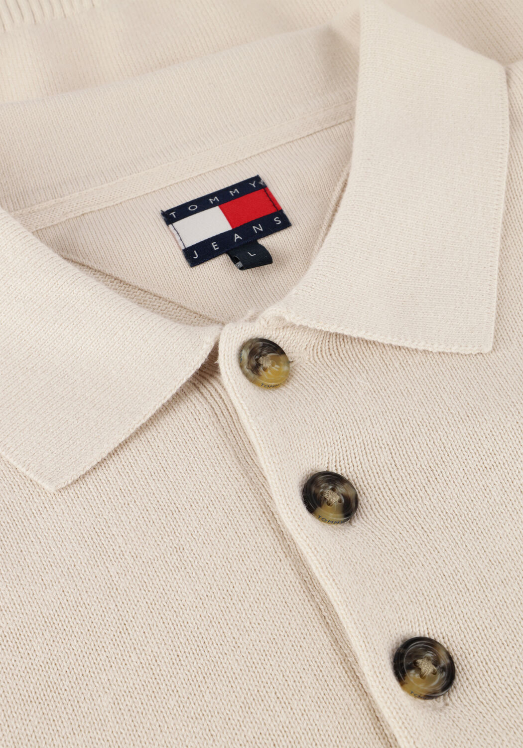 TOMMY JEANS Polo TJM SLIM ESSENTIAL POLO SWEATER en beige - large