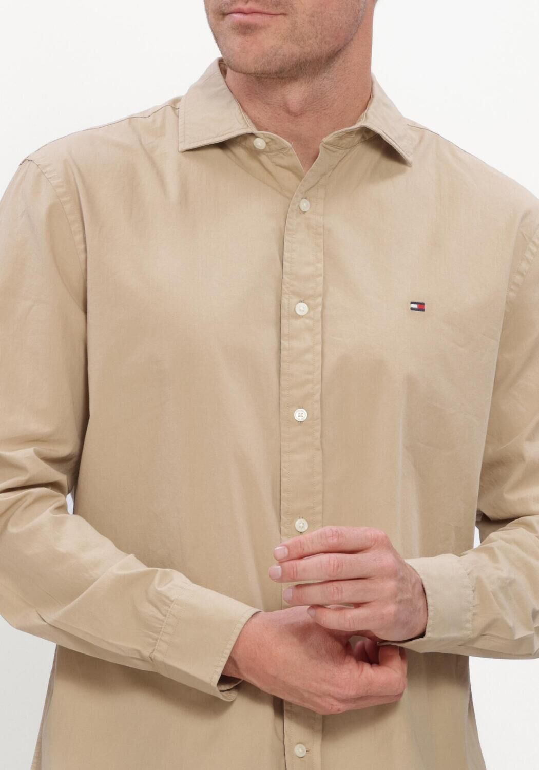 TOMMY HILFIGER Chemise d&eacute;contract&eacute; GMD POPLIN SEMI SPREAD RF SHT en beige - large