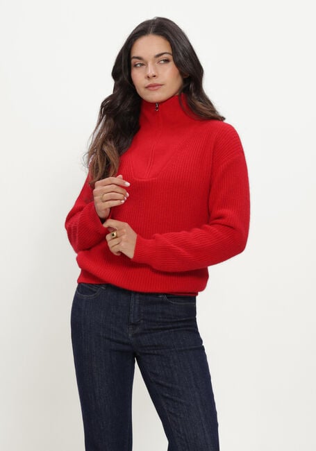 TWNS Pull LONG-SLEEVED TRUCKER-NECK PULLOVER en rouge - large