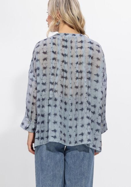 Blauwe SUMMUM  BLOUSE TIE DYE STRIPE - large